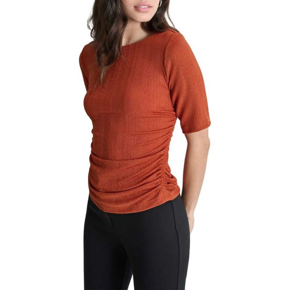 Dkny Womens  Ruched Knit Top